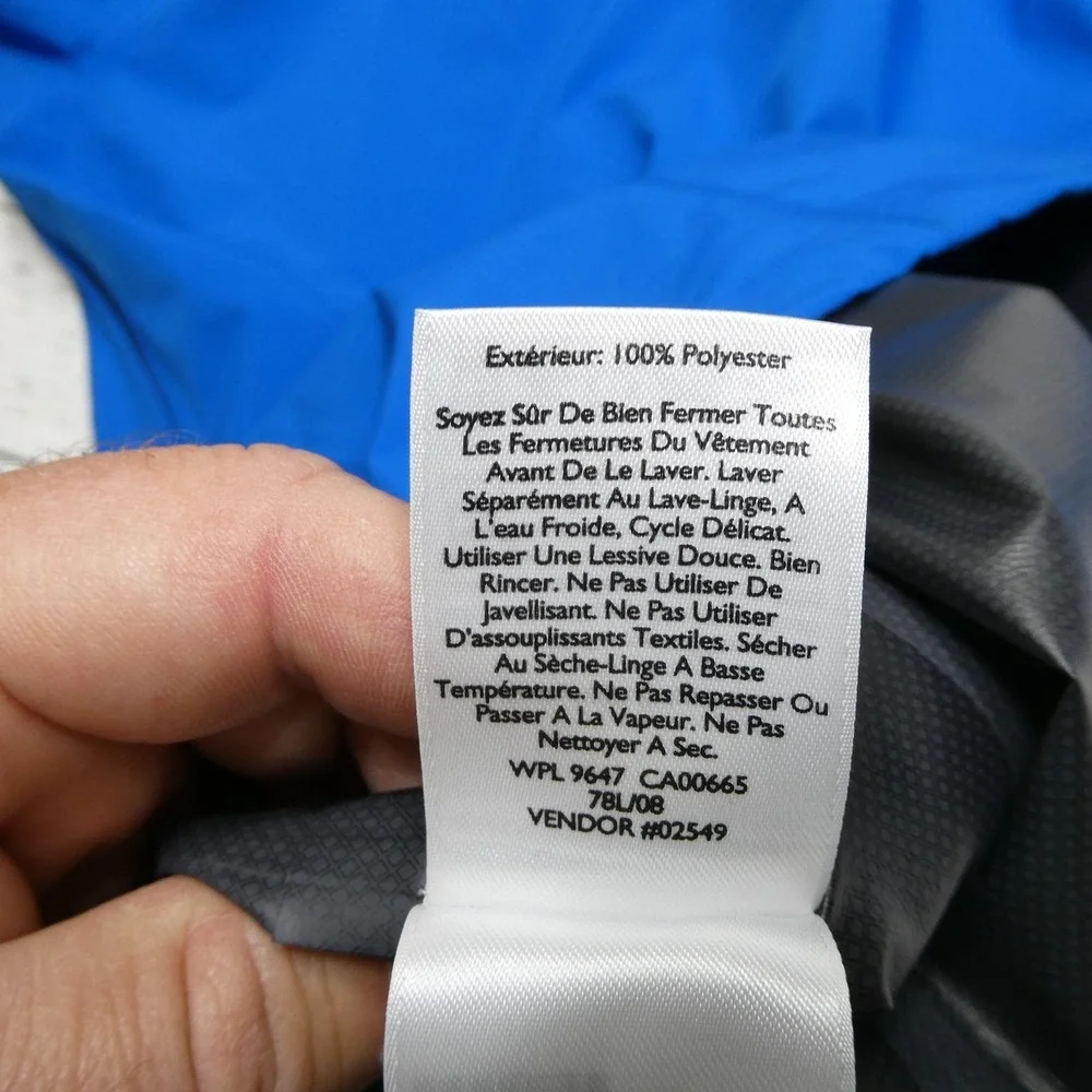 Eddie Bauer Jacket Mens Medium Blue WeatherEdge Stretch Hooded‎ Waterproof Zip